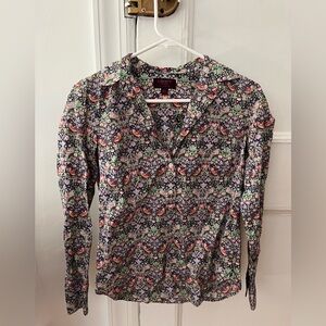 J Crew Liberty William Morris Floral Women's Button Down Top